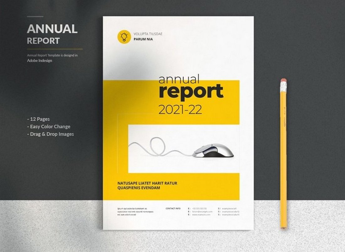 annual report template free download Free Annual Report Brochure Template