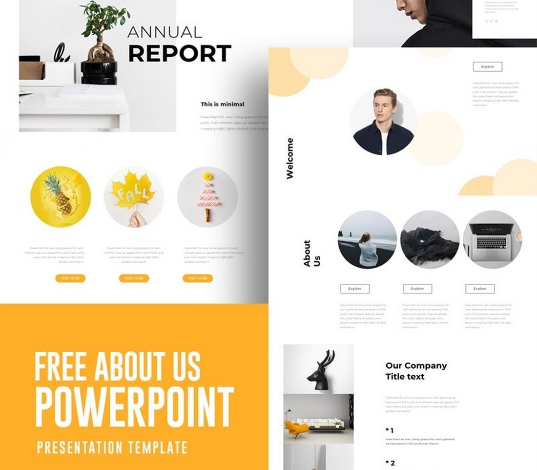 Free Annual Report Powerpoint Template