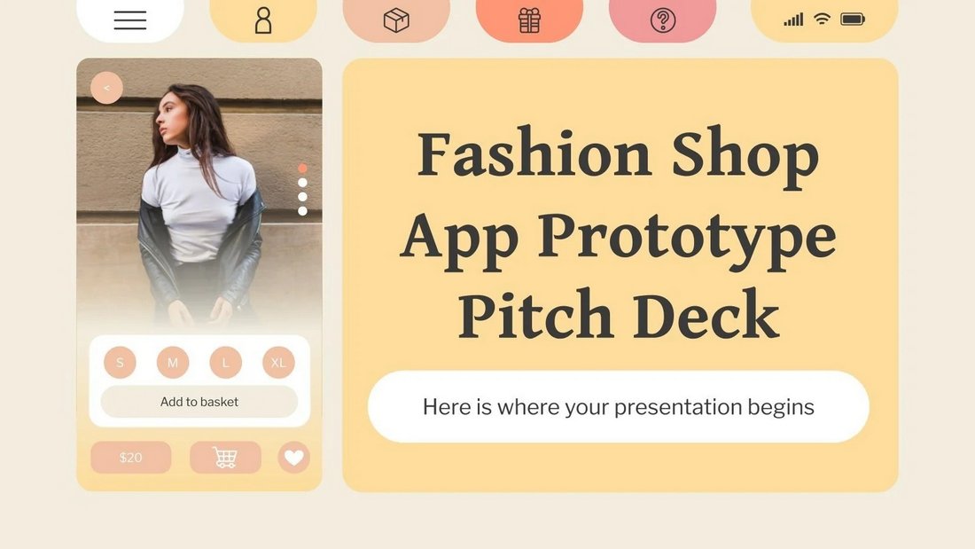 Free App Prototype Pitch Deck PPT Template