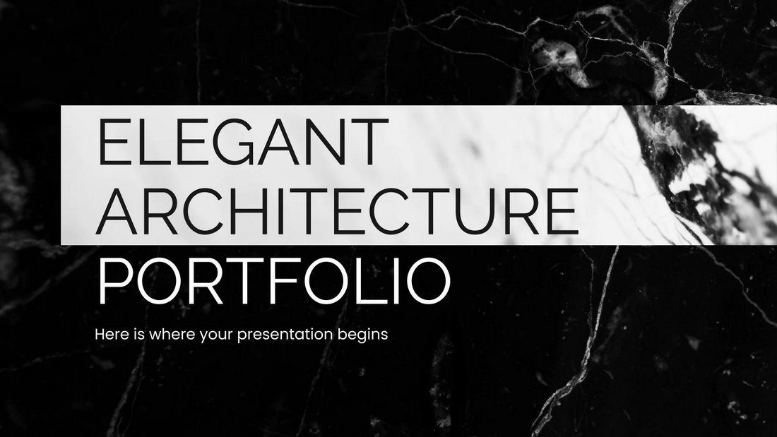 Free Architecture Portfolio Google Slides Template