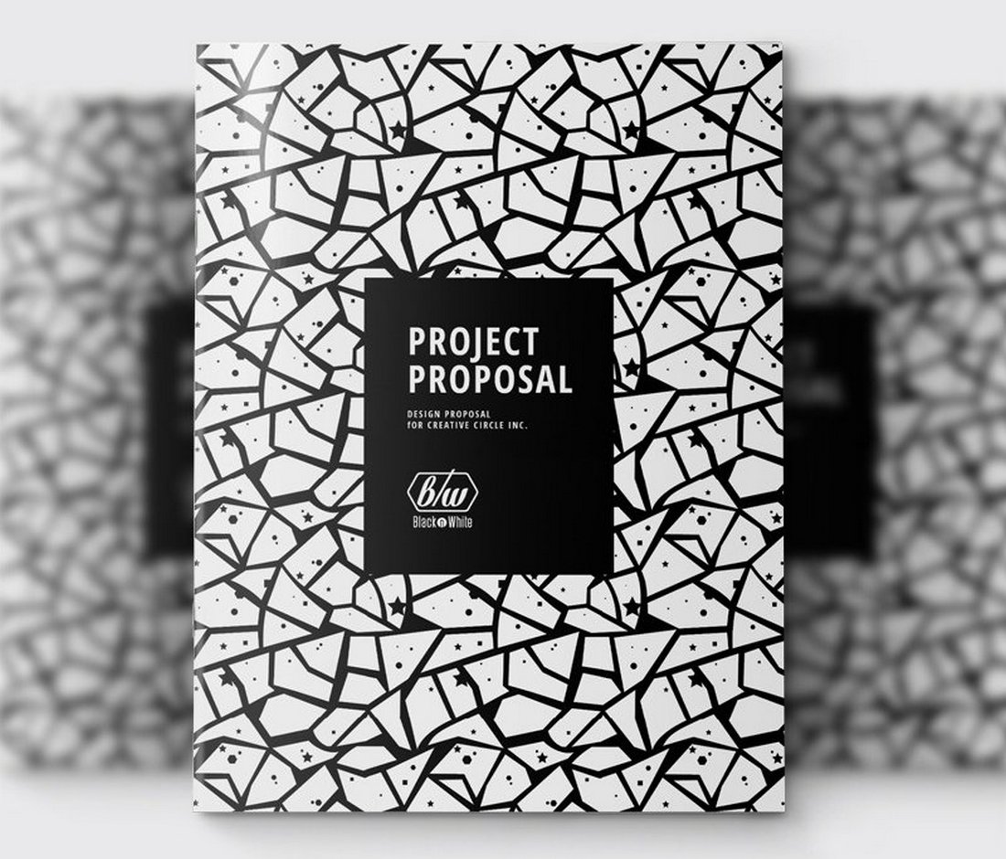 Free Black & White Project Proposal Template