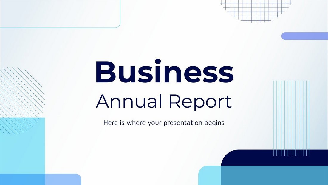 Free Business Annual Report PowerPoint Template