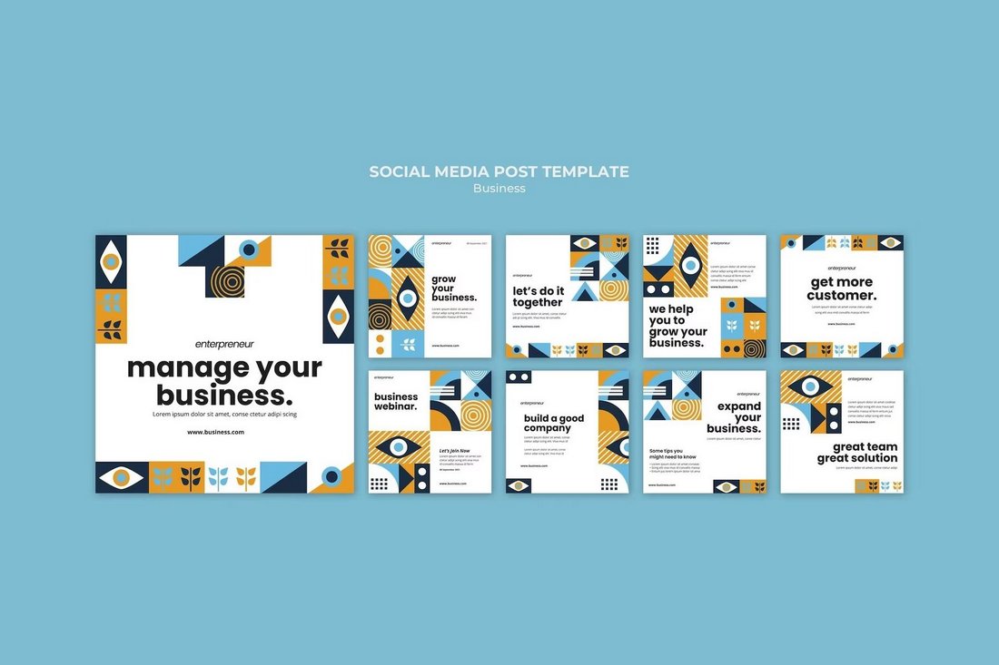 Free Business Instagram Puzzle Template