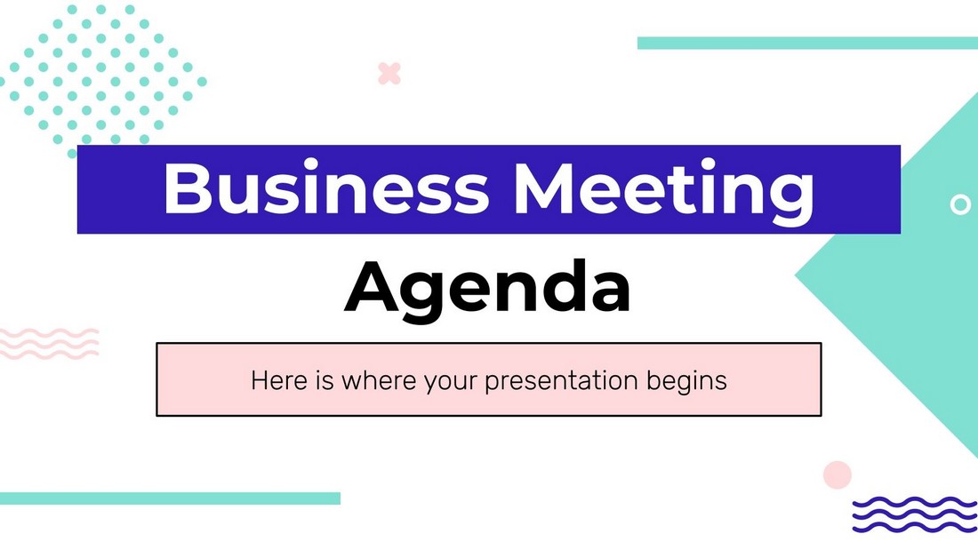 Free Business Meeting Agenda PowerPoint Template