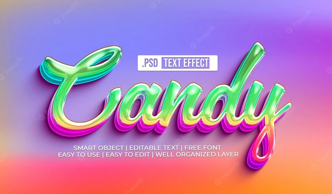 Free Candy Photoshop Text Effect