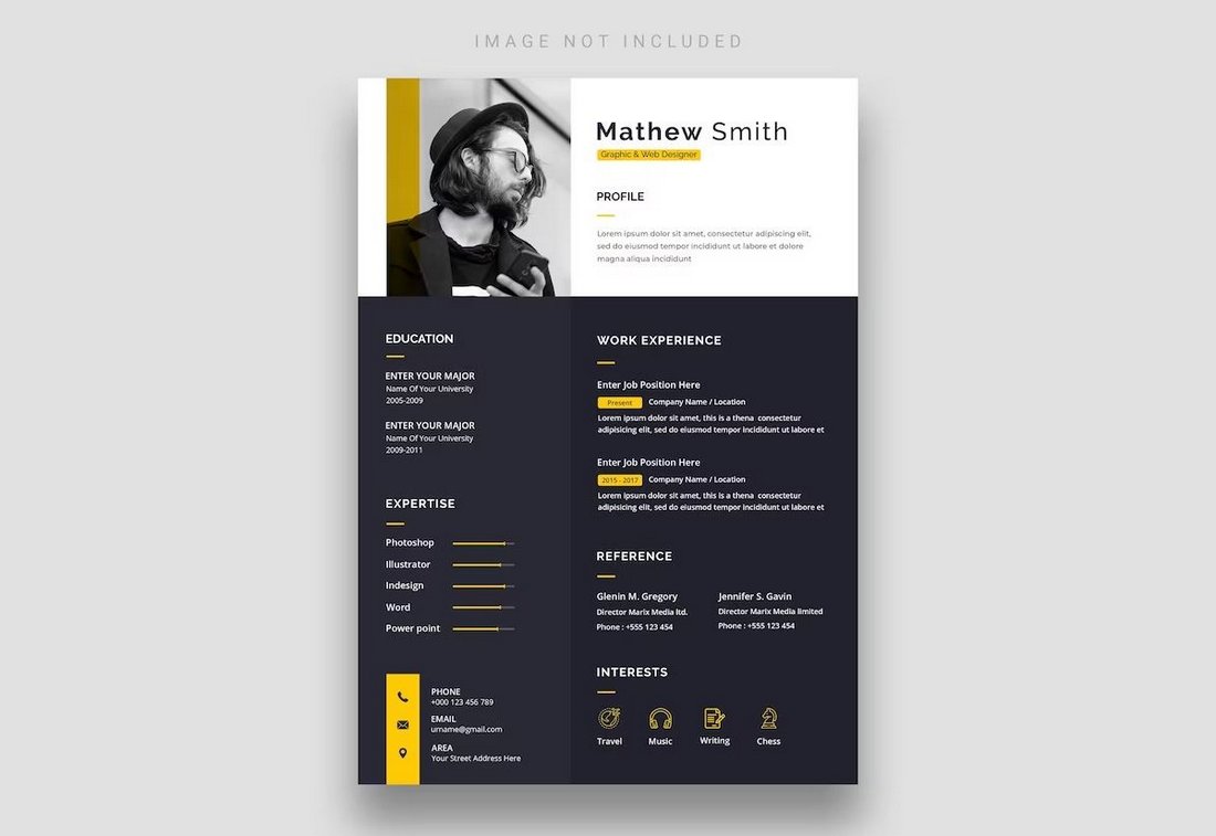 Free Clean Resume Template For Developers