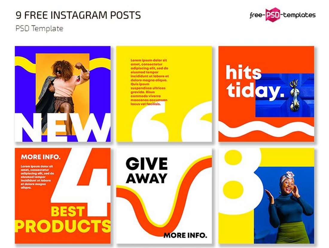 Free Colorful Instagram Post Templates