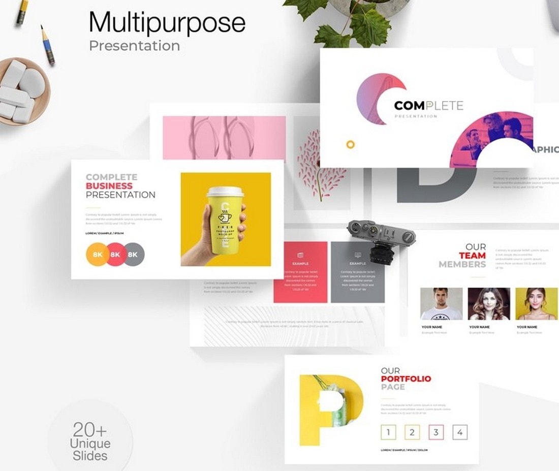 Free Colorful Multipurpose PowerPoint Template