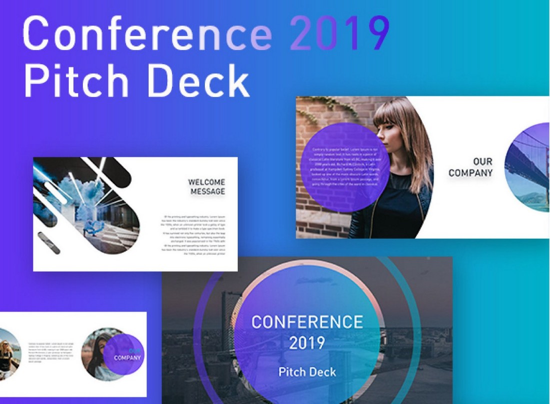 Free Conference Pitch Deck Powerpoint Template