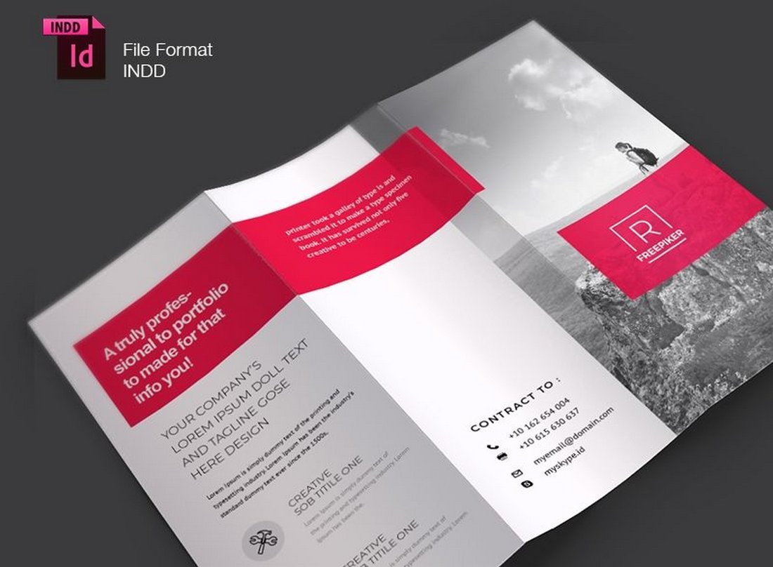 Free Corporte Business Trifold Brochure Template