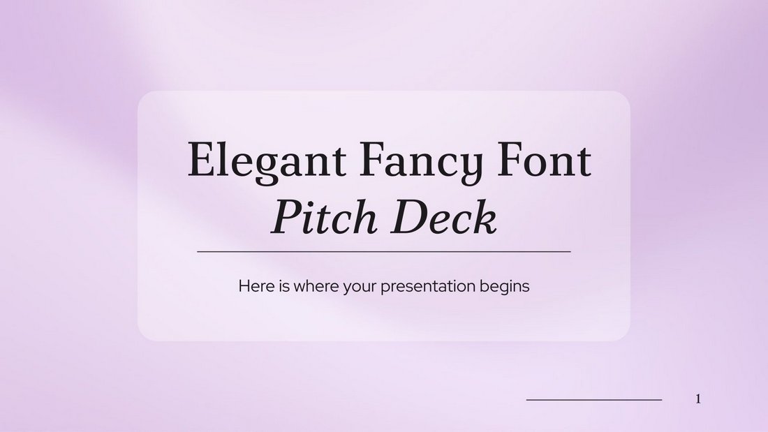 Free Elegant Pitch Deck PowerPoint Template