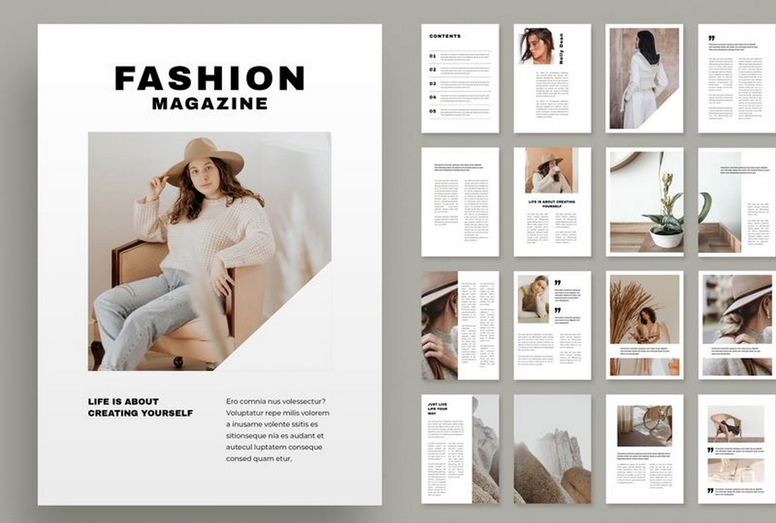 Free Fashion Magazine InDesign Template