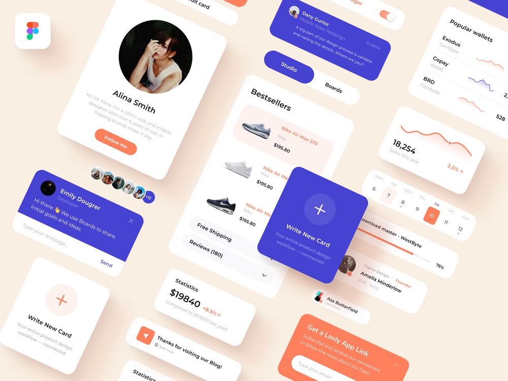 Free Figma App User Interface Elements