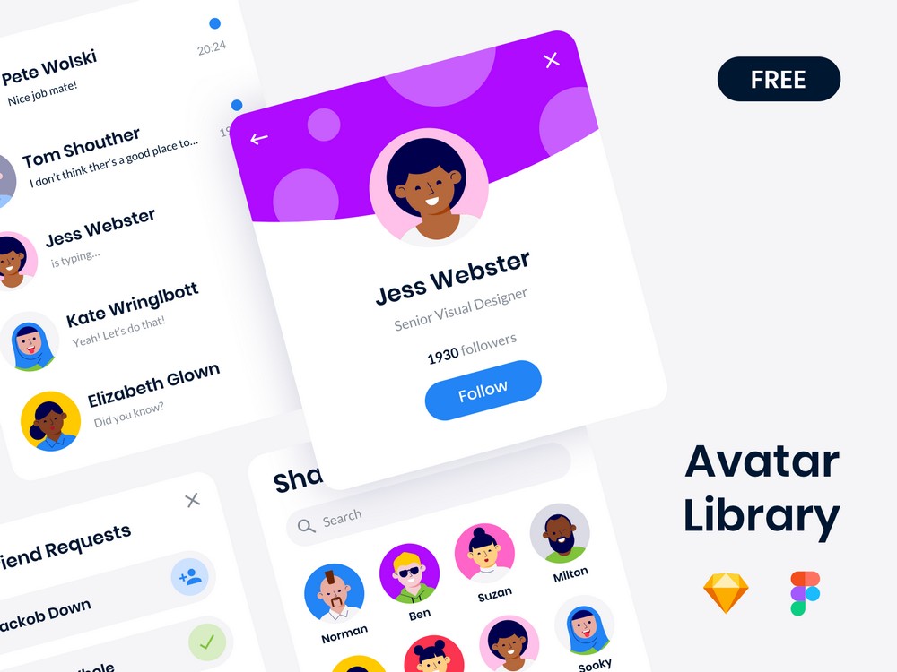 Free Figma Avatar Library