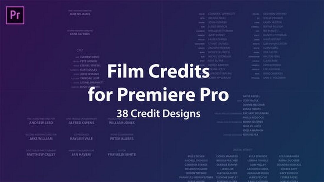 Free Film Credits Premiere Pro Template