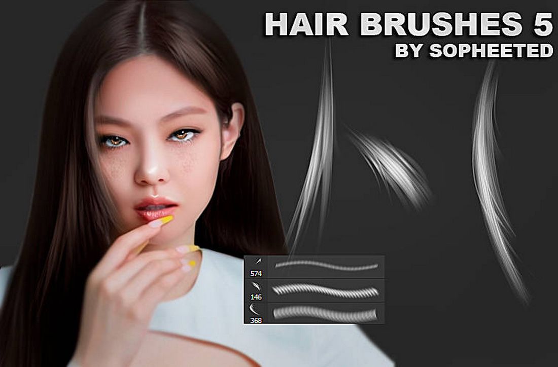 Free Hair Brushes for Photoshop