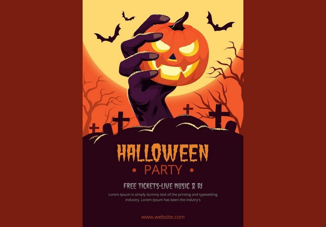 Free Halloween Party Poster Template