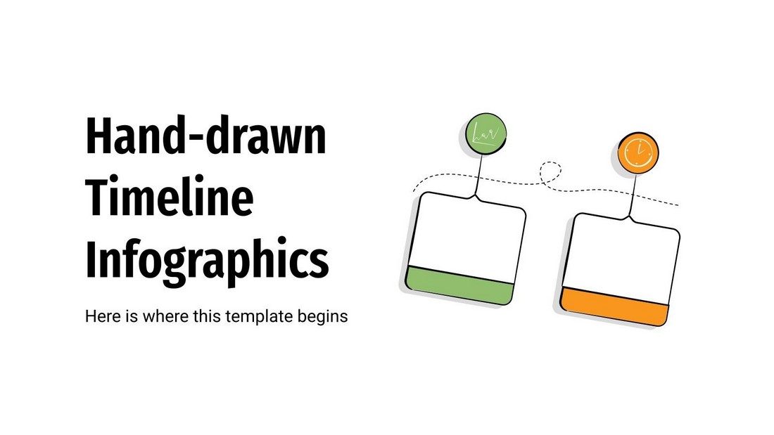 Free Hand-Drawn Timeline Infographics for Google Slides