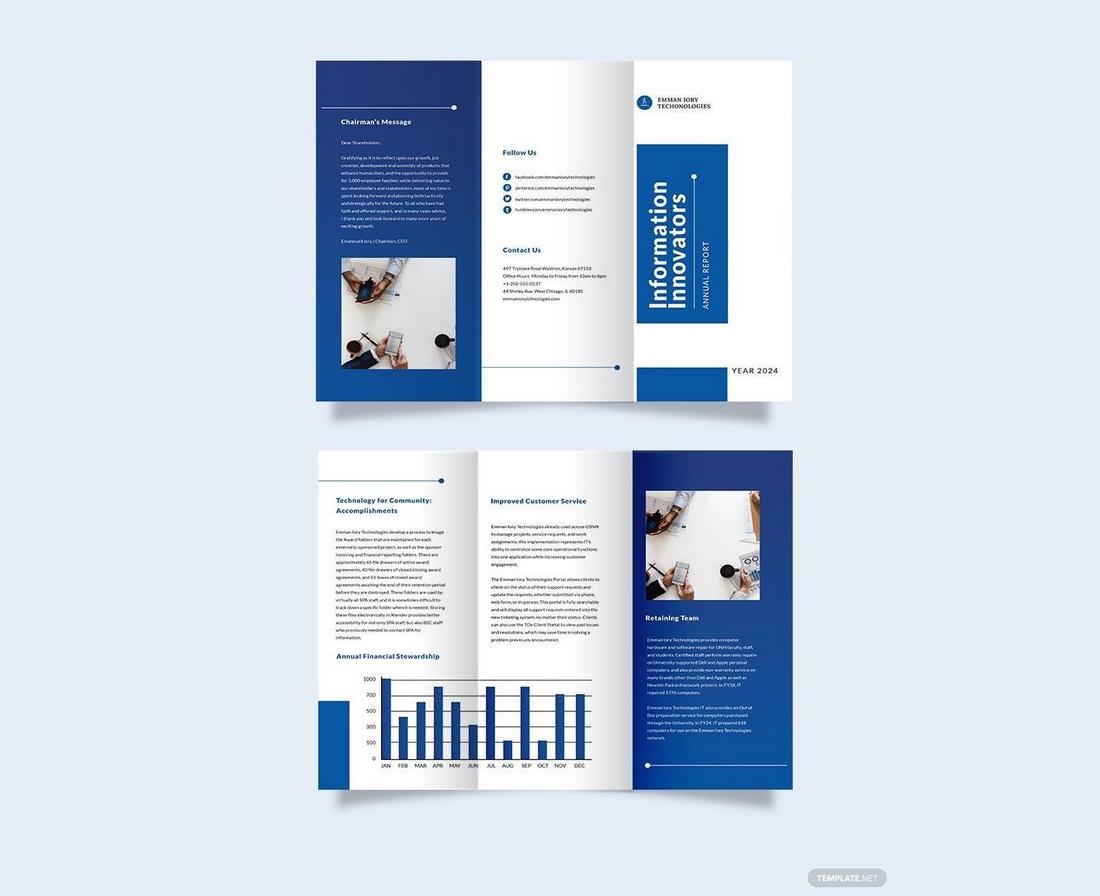 Free IT Annual Report Tri-Fold Template