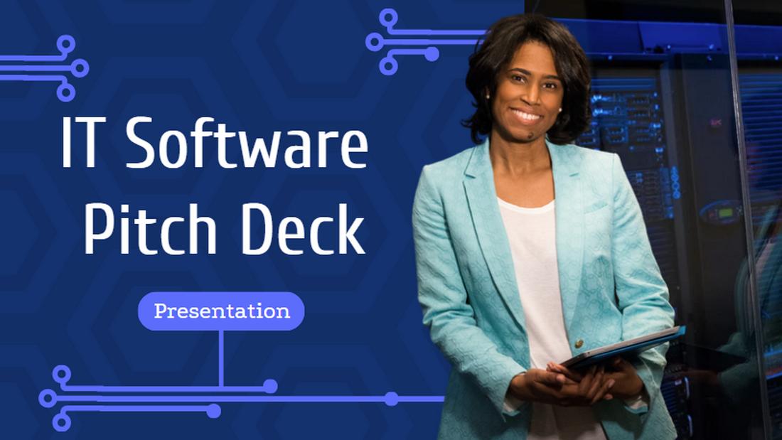 Free IT Software Pitch Deck for PowerPoint