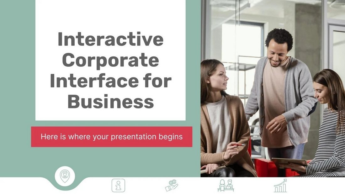 Free Interactive PowerPoint Template for Corporate Business