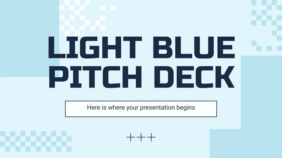 Free Light Blue Pitch Deck PowerPoint Template