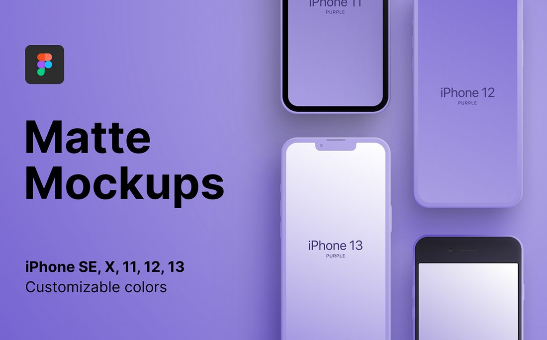 Free Matte iPhone Figma Device Mockups