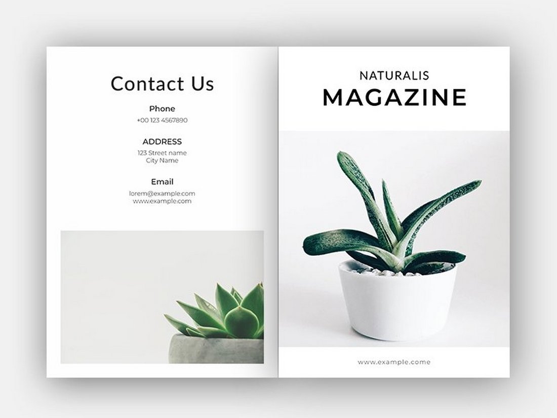 Free Minimal Magazine InDesign Template