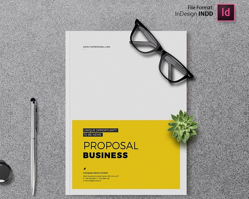 Free Minimal Project Proposal Brochure Template