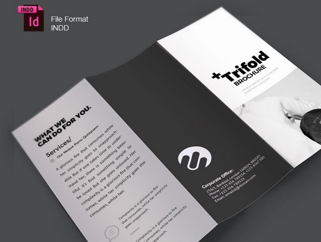 Free Minimal Trifold Brochure Template