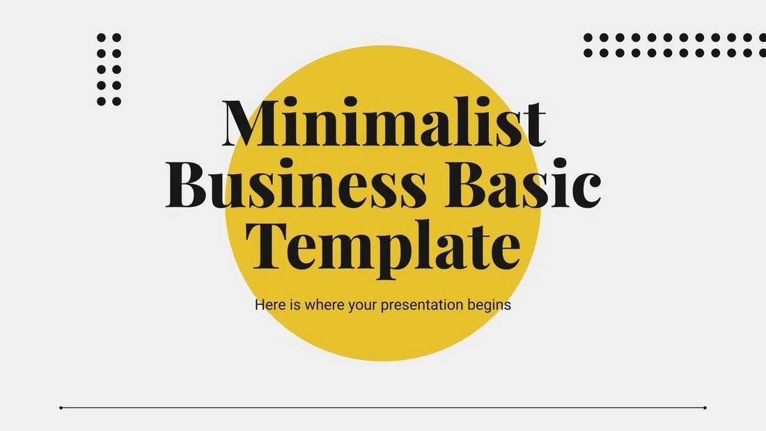 Free Minimalist Business Google Slides Template