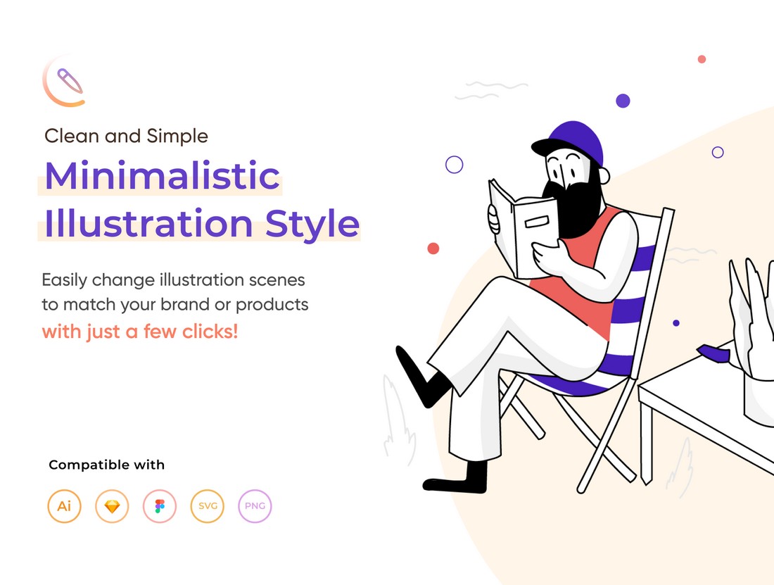 Free Minimalistic Illustration Pack for Sketch