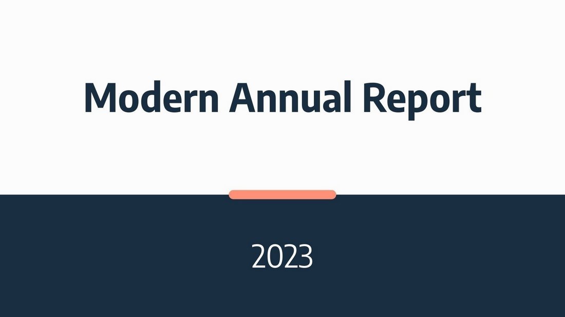 annual report template free download Free Modern Annual Report PowerPoint Template