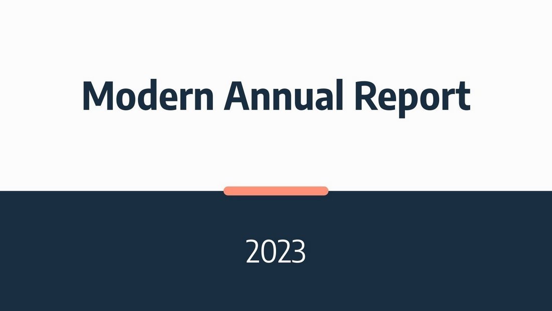 Free Modern Annual Report PowerPoint Template