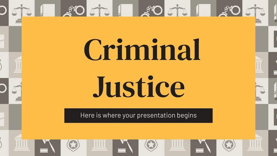 Free Modern Criminal Justice Presentation Template