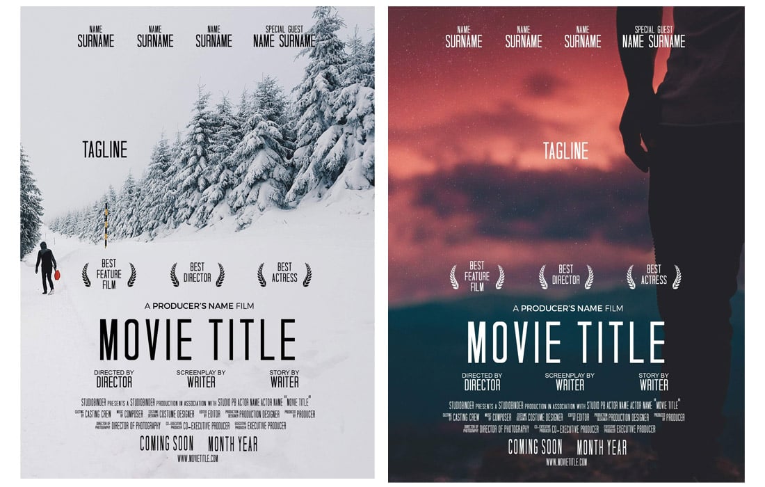 Free Movie Poster Template for Photoshop