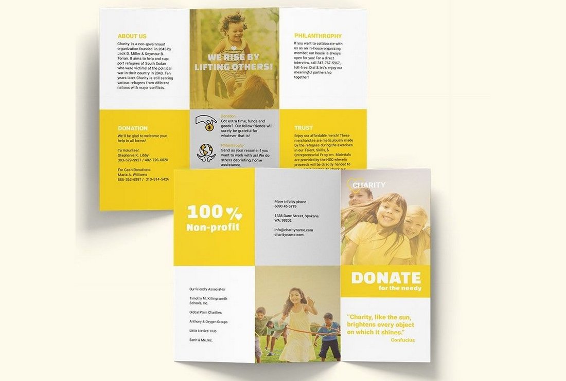 Free NGO Tri-Fold Brochure Template