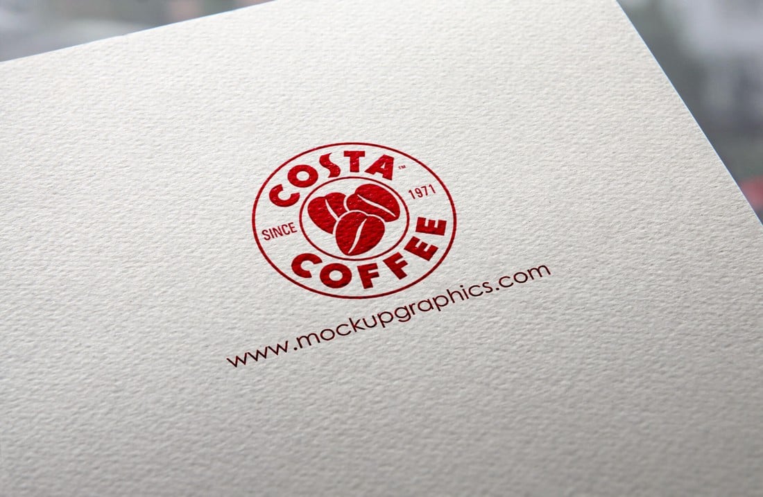 Free Paper Logo Mockup Template