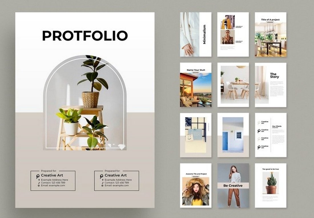 Free Portfolio Brochure Template for InDesign