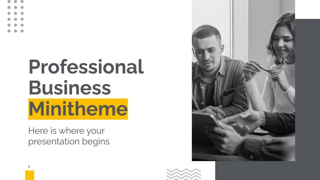 Free Professional Business Simple PowerPoint Template