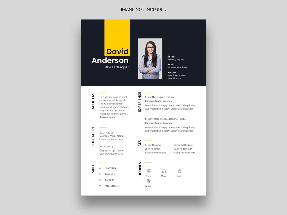 Free Resume Template for Graphic Designers