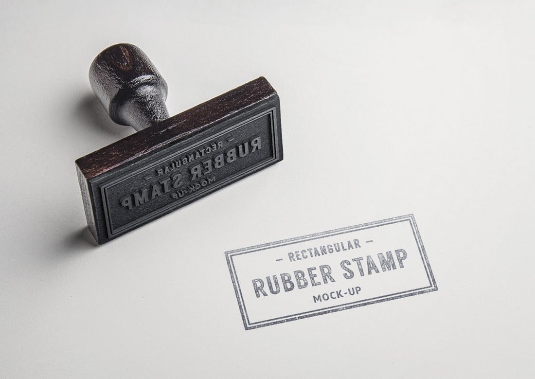 Free Rubber Stamp Logo Mockup