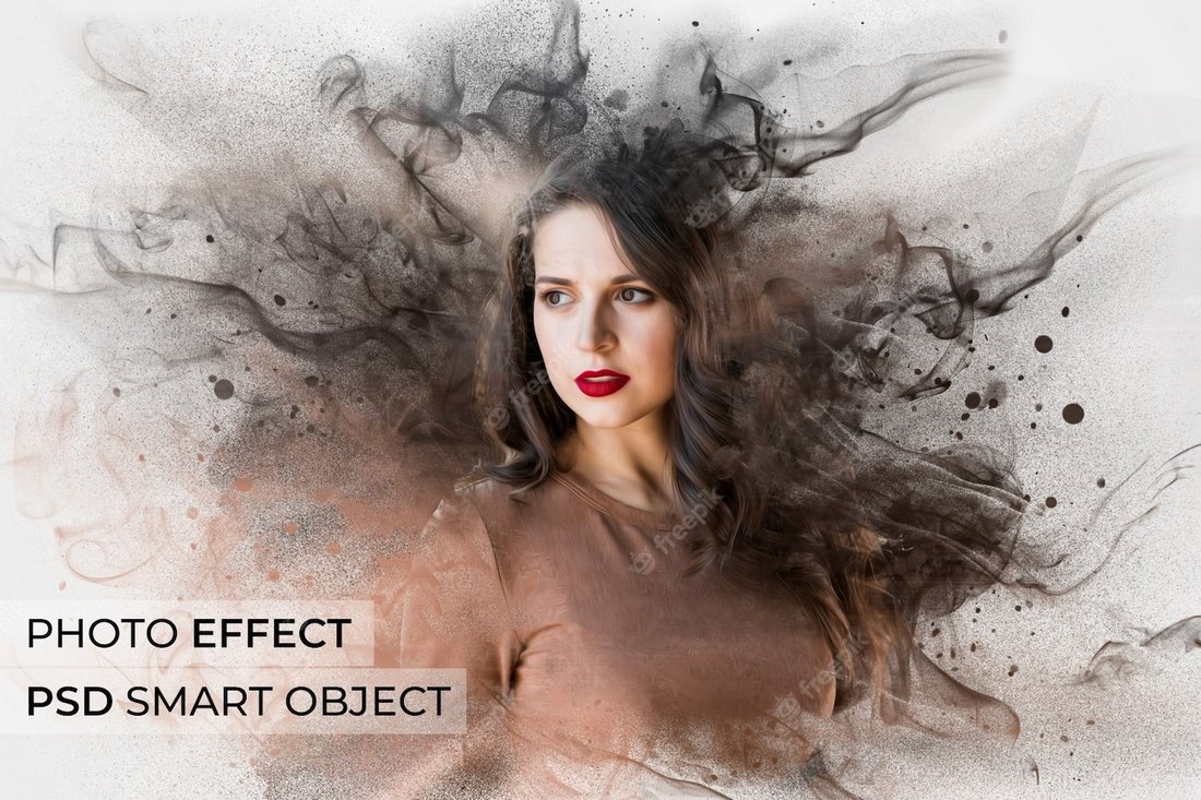 Free Smoke dispersion effect for Photoshop