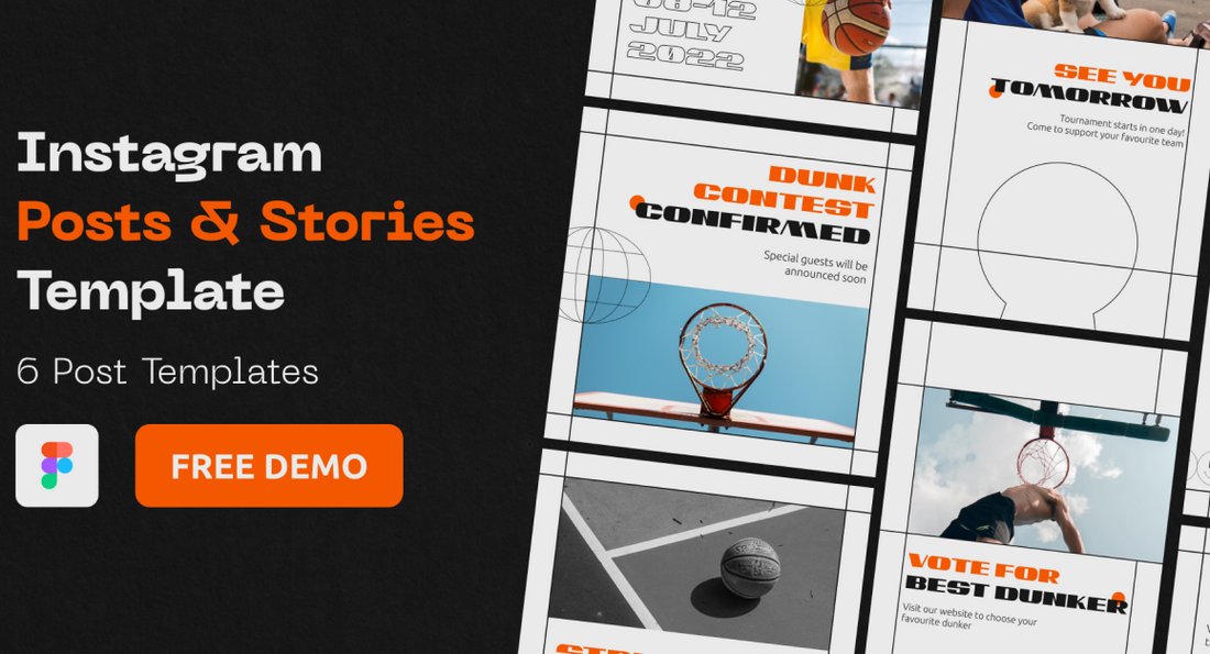 Free Sports Instagram Posts Figma Templates