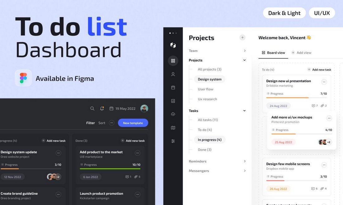 Free To Do List Dashboard Figma Template