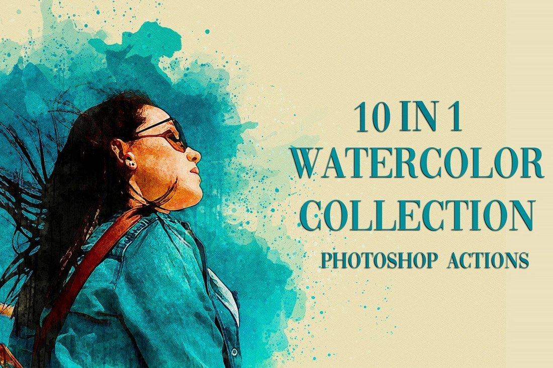 Free Watercolor Painting Photoshop Actions