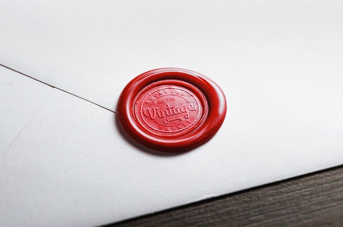 Free Wax Seal Logo Mockup