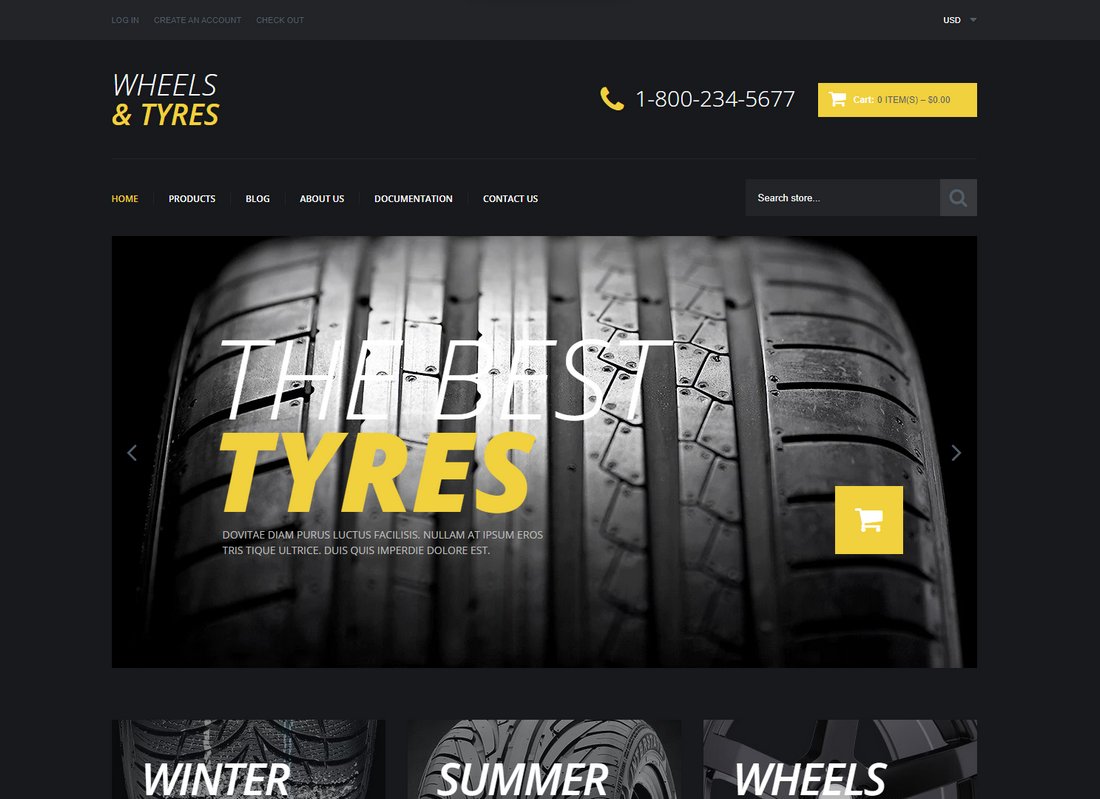 Free Wheels & Tires Responsive Shopify Theme