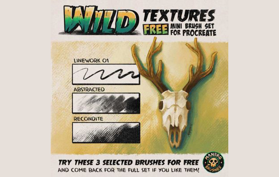 Free Wild Textures Procreate Brush Set