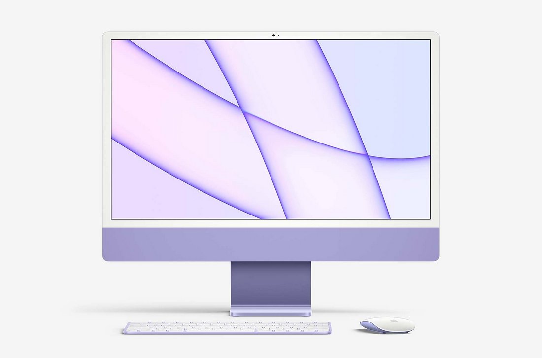 Free iMac 24-inch (2021) Figma Mockup